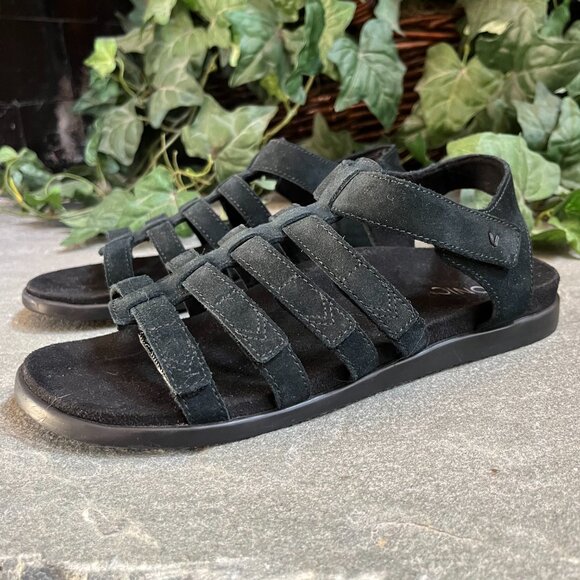 Vionic Palm Ritta Sandals Women's Size 9/41 Black Suede Strappy Gladiator Comfy - Picture 4 of 8
